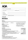AQA A-level PHYSICS Paper 3 Section A June QUESTION PAPER and MARK SCHEME Merged