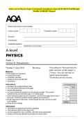 AQA A-level Physics Paper 3 Section B Astrophysics June QUESTION PAPER and MARK SCHEME Merged