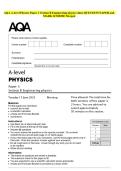 AQA A-level Physics Paper 3 Section B Engineering physics June QUESTION PAPER and MARK SCHEME Merged