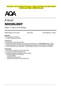 2025 AQA A-level SOCIOLOGY Paper 2 Topics in Sociology June QUESTION PAPER and MARK SCHEME Merged