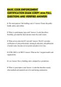 BASIC CODE ENFORCEMENT CERTIFICATION EXAM SCRIPT 2026 FULL QUESTIONS AND VERIFIED ANSWERS
