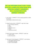 PRT 266 MIDTERM EXAM STUDY GUIDE  2026&sol;2027 COMPLETE QUESTIONS WITH  VERIFIED CORRECT ANSWERS &vert;&vert;  100&percnt; GUARANTEED PASS  <NEWEST VERSION> 