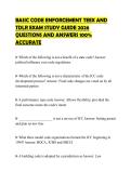 BASIC CODE ENFORCEMENT TEEX AND TDLR EXAM STUDY GUIDE 2026 QUESTIONS AND ANSWERS 100&percnt; ACCURATE