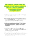 PRT 266 FINAL EXAM STUDY GUIDE  2026&sol;2027 COMPLETE QUESTIONS WITH  VERIFIED CORRECT ANSWERS &vert;&vert;  100&percnt; GUARANTEED PASS  <NEWEST VERSION> 