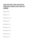BASIC MATH ABILITY EXAM A RELIAS EXAM REVIEW 2026 COMPLETE STUDY GUIDE WITH ANSWERS