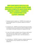 WGU C960 &lpar;MATH 2810&rpar; Discrete  Mathematics II OA EXAM STUDY GUIDE  2025&sol;2026 COMPLETE QUESTIONS WITH  VERIFIED CORRECT ANSWERS &vert;&vert;   100&percnt; GUARANTEED PASS  <LATEST VERSION> 
