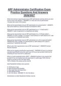 ARF Administrator Certification Exam  Practice Questions And Answers  2026&sol;2027 
