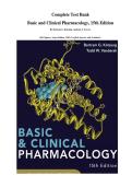 Complete Test Bank Basic and Clinical Pharmacology&comma; 15th Edition&period; By Bertram G&period; Katzung&comma; Anthony J&period; Trevor&period; &lpar;All Chapters&comma; Latest Edition&comma; 100&percnt; Verified Answers with Feedback&rpar;