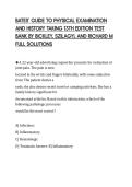BATES&rsquo; GUIDE TO PHYSICAL EXAMINATION AND HISTORY TAKING 13TH EDITION TEST BANK BY BICKLEY&comma; SZILAGYI&comma; AND RICHARD M FULL SOLUTIONS