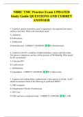 NBRC TMC Practice Exam UPDATED  Study Guide QUESTIONS AND CORRET  ANSWSER 