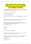 NBRC TMC Practice with rationales  UPDATED Study Guide QUESTIONS  AND CORRET ANSWSER