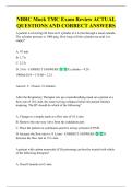 NBRC Mock TMC Exam Review ACTUAL  QUESTIONS AND CORRECT ANSWERS 