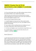 NBHWC Practice Test ACTUAL  QUESTIONS AND CORRECT ANSWERS -