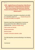 IICRC - Applied Structural Drying Exam &vert; Most Recent  Exam 2026 Actual Complete Real Exam Questions  With Correct Answers &vert;&vert;Verified Exam&excl;&excl;&excl;&lpar;Verified  Answers&rpar; Already Graded A&plus; &vert; Guaranteed Success&excl;&excl; &vert;  Newest Exam&excl;&excl;&excl; 