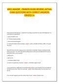 ANCC AGACNP - FRANCES GUIDE REVIEW&vert; ACTUAL EXAM QUESTIONS WITH CORRECT ANSWERS GRADED A&plus;