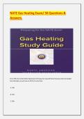 NATE Gas Heating Exam&sol; 50 Questions & Answers&period;