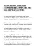 BC PSYCHOLOGIST JURISPRUDENCE COMPREHENSIVE EXAM STUDY GUIDE 2026 FULL QUESTIONS AND ANSWERS
