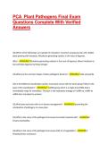 PCA  Plant Pathogens Final Exam Questions Complete With 100&percnt; Verified Answers
