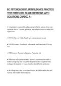 BC PSYCHOLOGIST JURISPRUDENCE PRACTICE TEST PAPER 2026 EXAM QUESTIONS WITH SOLUTIONS GRADED A&plus;