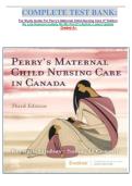 COMPLETE TEST BANK&colon; For Study Guide For Perry's Maternal Child Nursing Care 3rd Edition By Lisa Keenan-Lindsay Rn Mn Pnc&lpar;C&rpar; &lpar;Author&rpar; Latest Update  Graded A&plus; 
