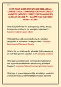 CHEP EXAM&comma; MOST RECENT EXAM 2026 ACTUAL  COMPLETE REAL EXAM QUESTIONS AND CORRECT  ANSWERS &vert;&vert;VERIFIED EXAM&excl;&excl;&lpar;VERIFIED ANSWERS&rpar;  ALREADY GRADED A&plus; &vert; GUARANTEED SUCCESS&excl;&excl;  NEWEST EXAM&excl;&excl;&excl; 