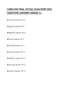 CHEM 1030 FINAL ACTUAL EXAM PAPER 2026 QUESTIONS ANSWERS GRADED A&plus;