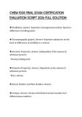 CHEM 1030 FINAL EXAM CERTIFICATION EVALUATION SCRIPT 2026 FULL SOLUTION
