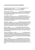 AUD EXAM QUESTIONS AND ANSWERS