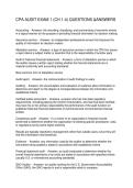 CPA AUDIT EXAM 1 &lpar;CH 1-4&rpar; QUESTIONS &ANSWERS