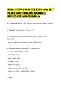 BCH5413 TEST 2 PRACTICE EXAM 2026 TEST PAPER QUESTIONS AND SOLUTIONS REVISED VERSION GRADED A&plus;