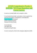 ATI RN Comprehensive Practice A  2025&sol;2026  NGN Exam Quuestions And  Correct Answers 