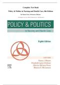 Complete Test Bank Policy & Politics in Nursing and Health Care&comma; 8th Edition&period; By Mason&comma; Perez&comma; McLemore&comma; Dickson&period; &lpar;All Chapters Covered&comma; 100&percnt; Verified Answers with Rationales&rpar;