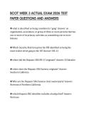 BCOT WEEK 3 ACTUAL EXAM 2026 TEST PAPER QUESTIONS AND ANSWERS