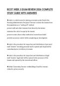 BCOT WEEK 3 EXAM REVIEW 2026 COMPLETE STUDY GUIDE WITH ANSWERS