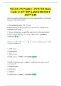 NCLEX-PN Practice UPDATED Study  Guide QUESTIONS AND CORRECT  ANSWERS