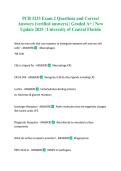 PCB 3233 Exam 2 Questions and Correct Answers &lpar;verified answers&rpar; &vert; Graded A&plus; &vert; New Update 2025 &vert; University of Central Florida