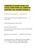 CHIROPRACTIC BOARD EXAMS CCLE ACTUAL EXAM PAPER 2026 COMPLETE QUESTIONS AND ANSWERS GRADED A&plus;