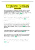 NCLEX-PN Practice UPDATED Study  Guide QUESTIONS AND CORRECT  ANSWERS 