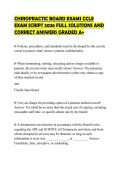 CHIROPRACTIC BOARD EXAMS CCLE EXAM SCRIPT 2026 FULL SOLUTIONS AND CORRECT ANSWERS GRADED A&plus;