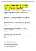 NEBOSH DIPLOMA UNIT A PART 2  UPDATED Study Guide QUESTIONS  AND CORRECT ANSWERS 