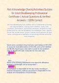 Intuit Bookkeeping Professional Certificate Part 4 Knowledge Checks&sol;Activities&sol;Quizzes &vert; Actual Questions & Verified Answers &vert; 100&percnt; Correct 