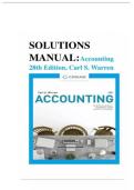Solution Manual For Accounting 28th Edition by Carl S&period; Warren&comma; Christine Jonick&comma; Jennifer Schneider&period;Best study guide&period;