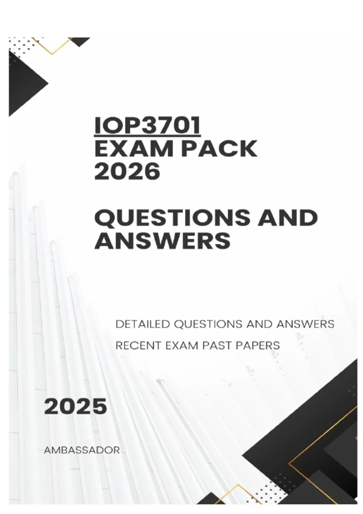 IOP3701 EXAM PACK 2026 - DETAILED QUESTIONS AND ANSWERS - IOP3701 EXAM ...