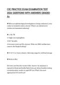 CIC PRACTICE EXAM EXAMINATION TEST 2026 QUESTIONS WITH ANSWERS GRADED A&plus;