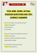 PCOL 838B - EXAM 1 ACTUAL 2026 QUESTIONS AND 100&percnt; CORRECT ANSWERS