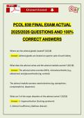 PCOL 838 FINAL EXAM ACTUAL 2026 QUESTIONS AND 100&percnt; CORRECT ANSWERS