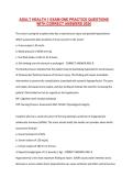 ADULT HEALTH 1 EXAM ONE PRACTICE QUESTIONS WITH CORRECT ANSWERS 2026
