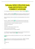 Nebraska MPJE UPDATED Study  Guide QUESTIONS AND  CORRECT ANSWERS 