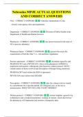 Nebraska MPJE ACTUAL QUESTIONS  AND CORRECT ANSWERS 