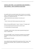 KANSAS LAW MPJE &vert; 261 QUESTIONS AND ANSWERS &vert; 2026 UPDATE &vert; WITH COMPLETE SOLUTION